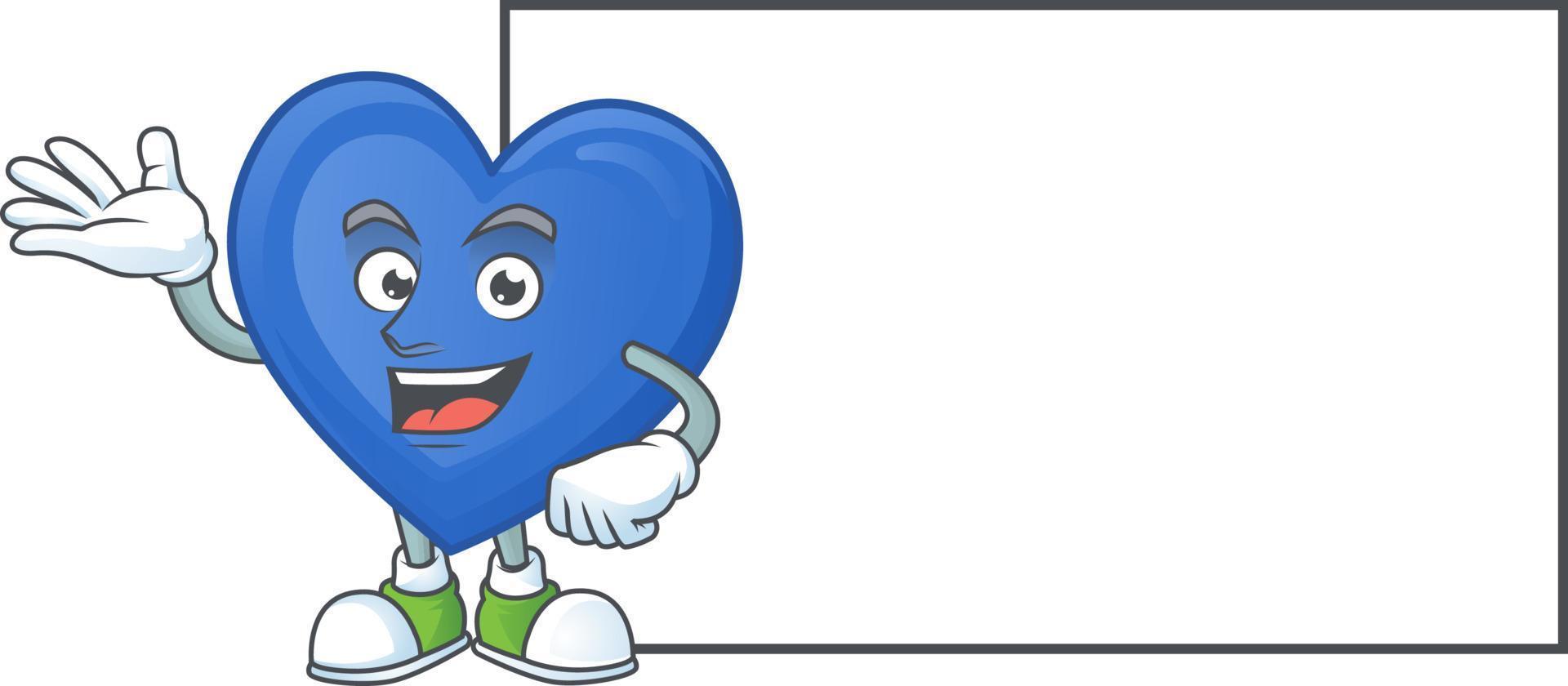 Blue love cartoon character style vector