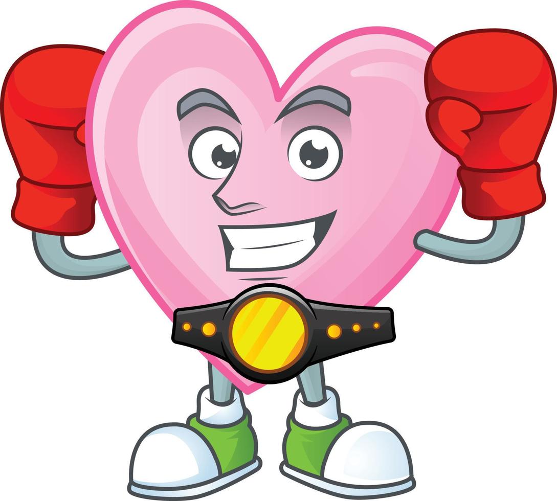 Pink love cartoon character style vector