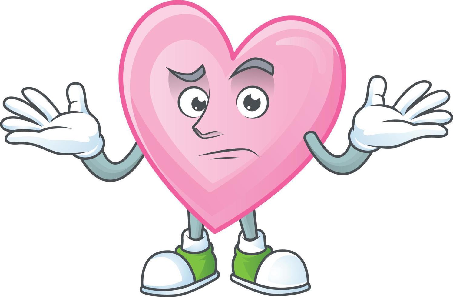 Pink love cartoon character style vector