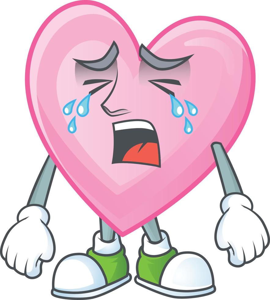 Pink love cartoon character style vector