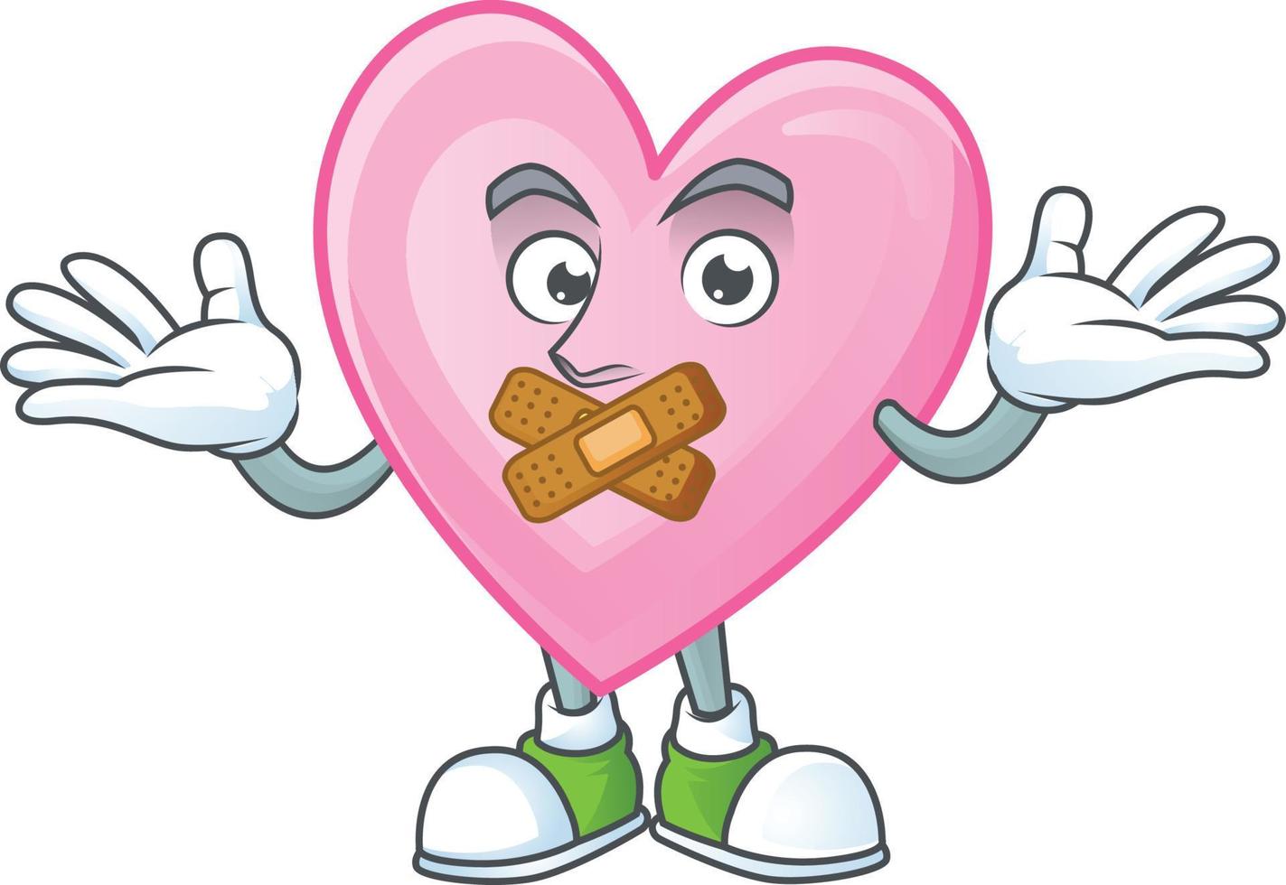 Pink love cartoon character style vector