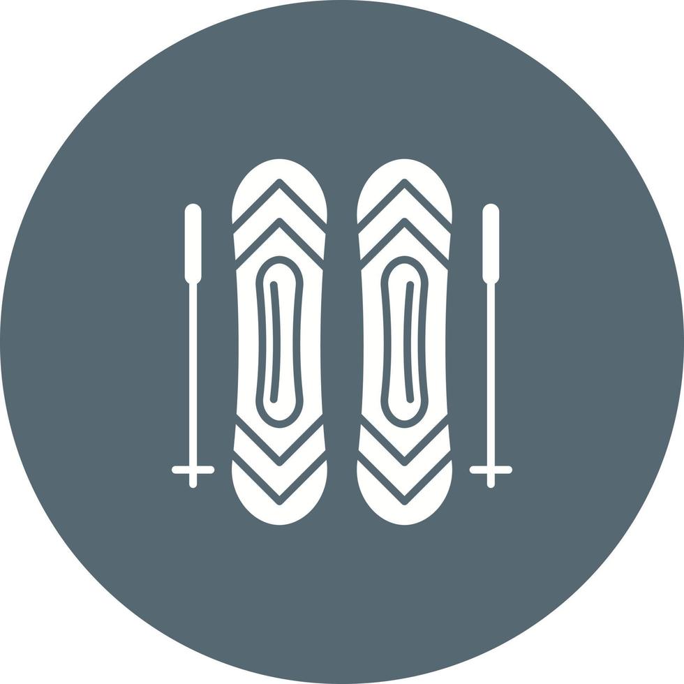 Ski Sticks Vector Icon