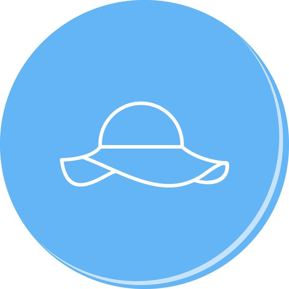 icono de vector de sombrero de mujer