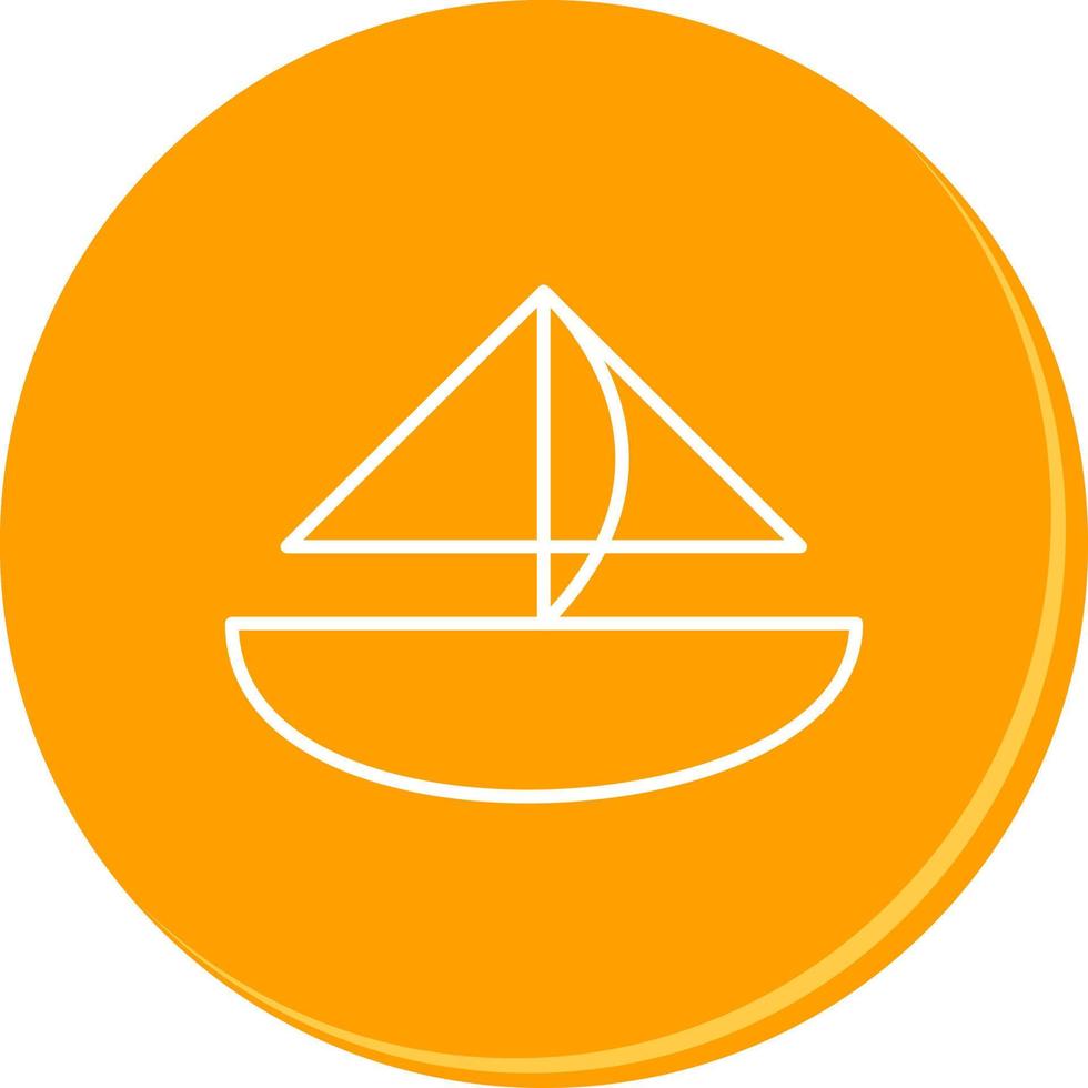 Small Yacht Vector Icon