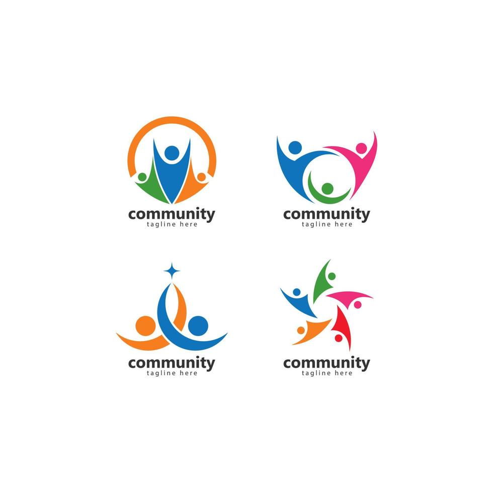 Adoption and community care Logo template vector