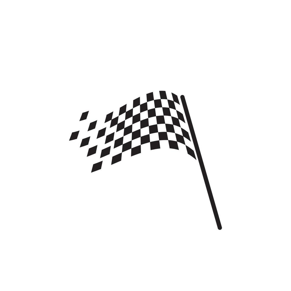 Race flag icon, simple design race flag logo vector