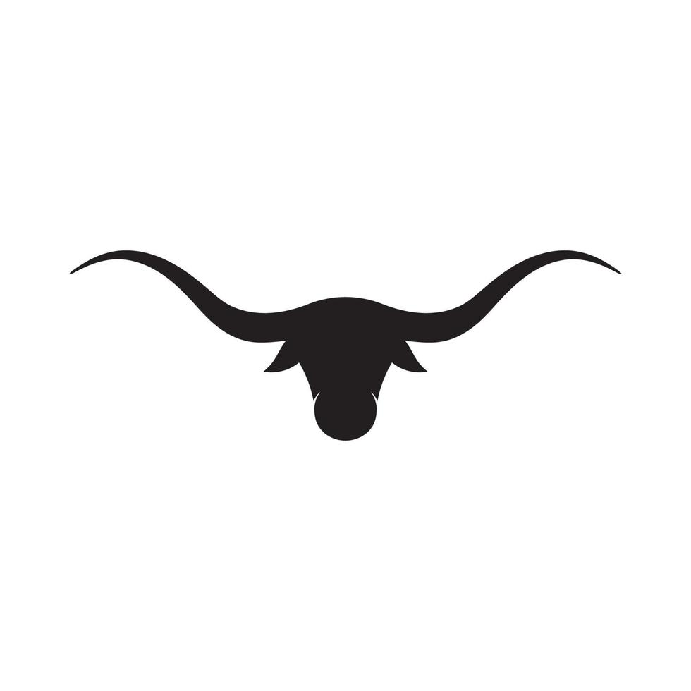 Bull head logo vector icon illustration