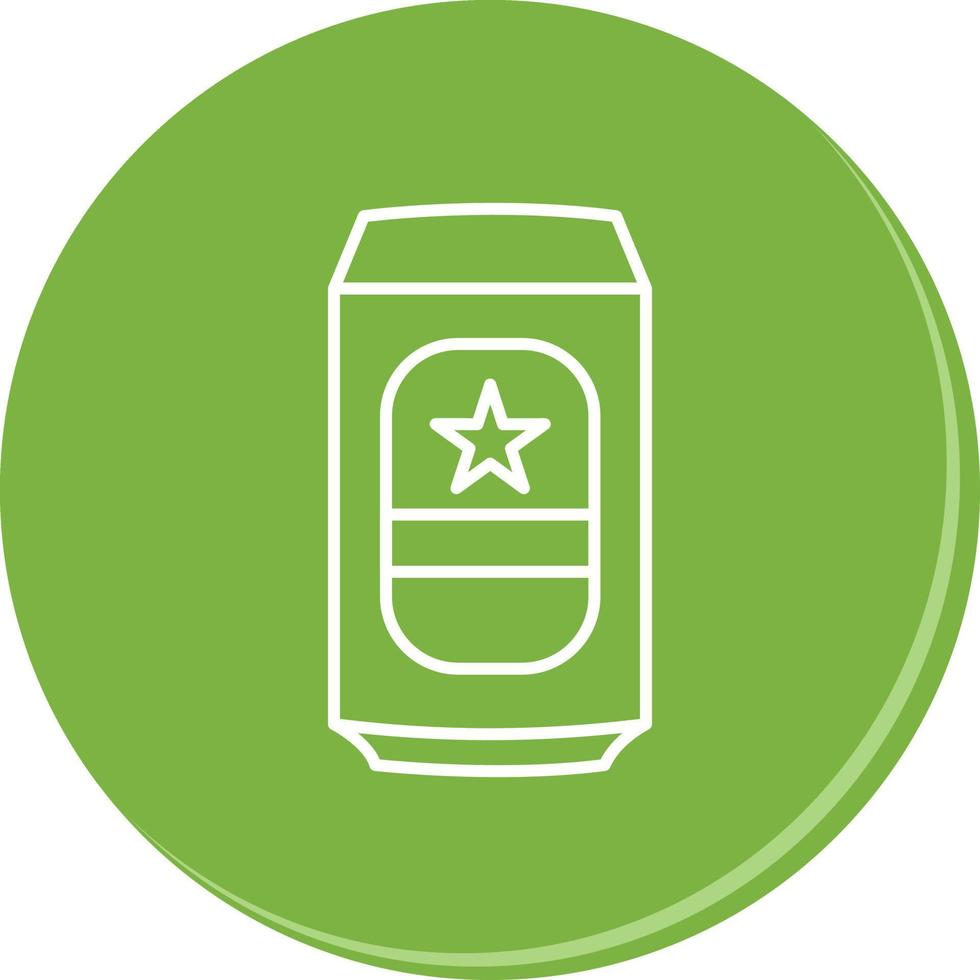 icono de vector de lata de cerveza