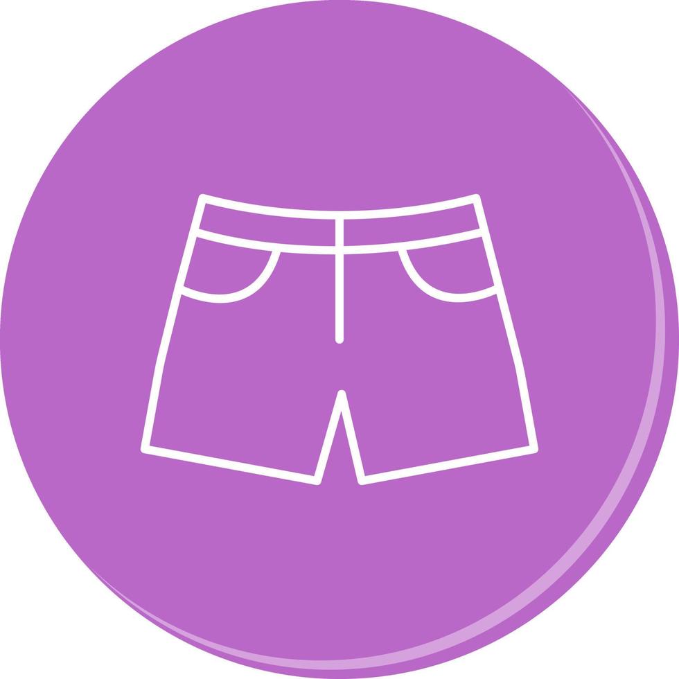 icono de vector de pantalones cortos