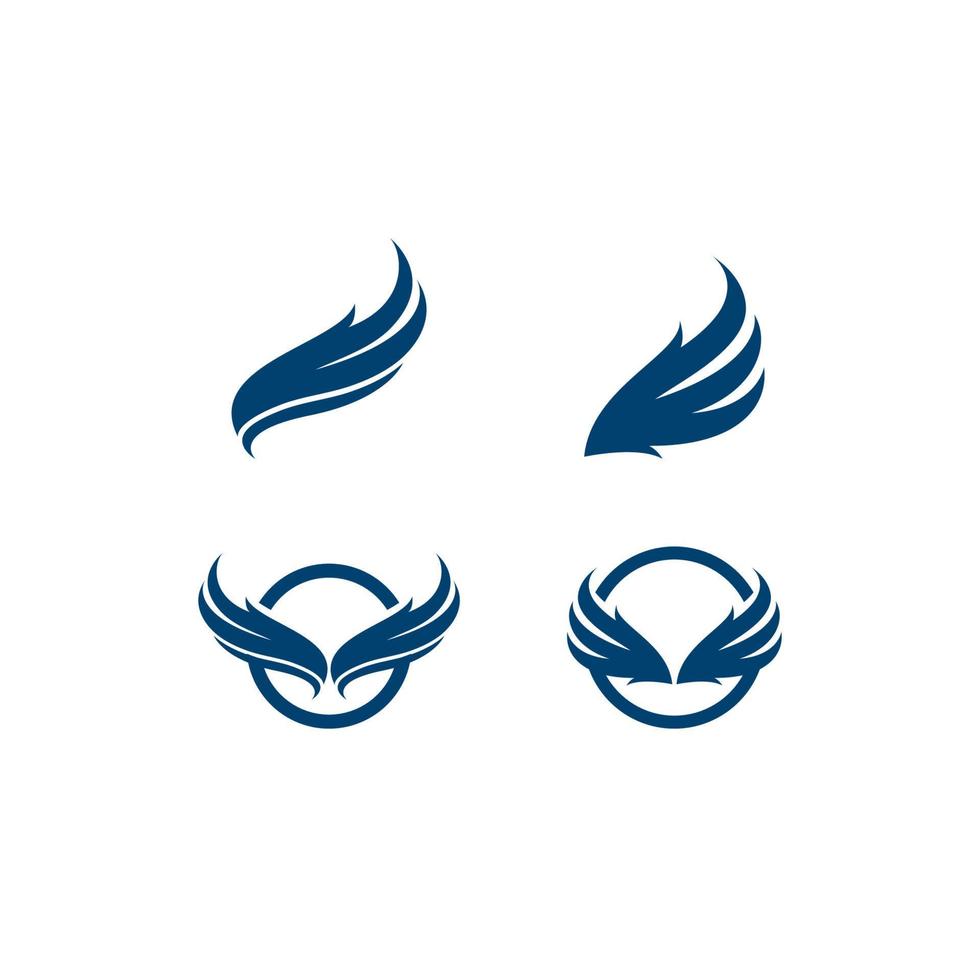 wing logo template vector icon illustration