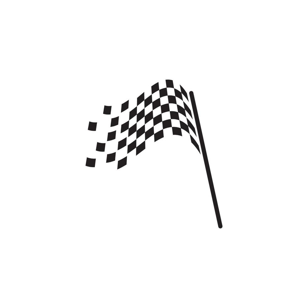 Race flag icon, simple design race flag logo vector