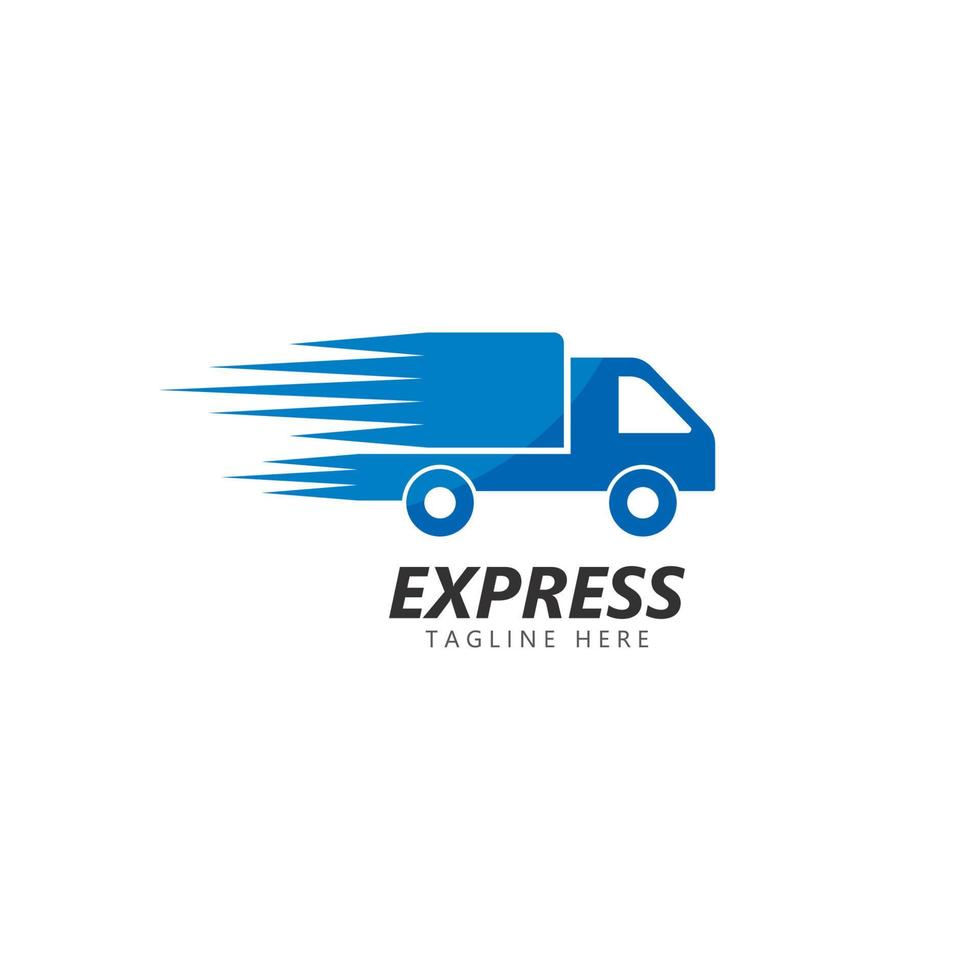 fast delivery logo vector icon illustration