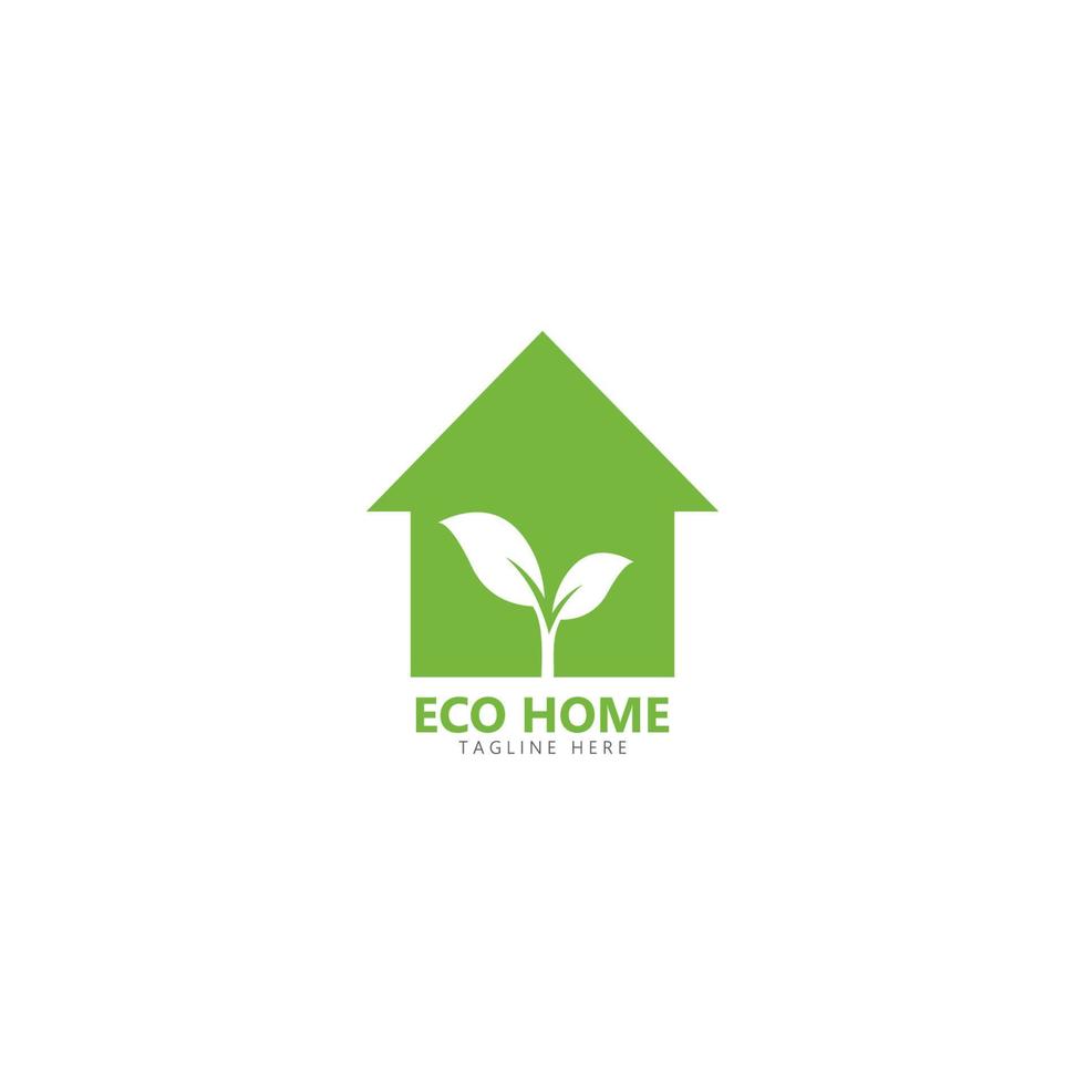 Eco friendly home logo vector icon illustration