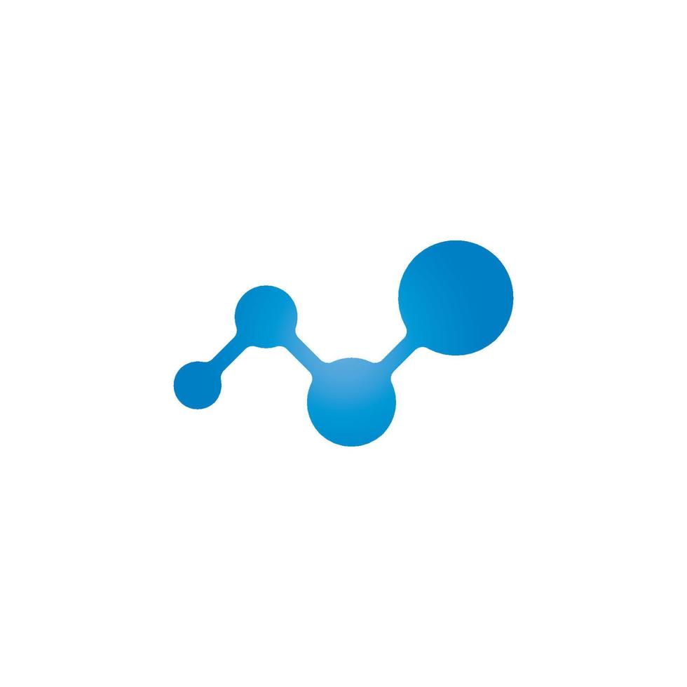 blue molecule logo vector icon illustration