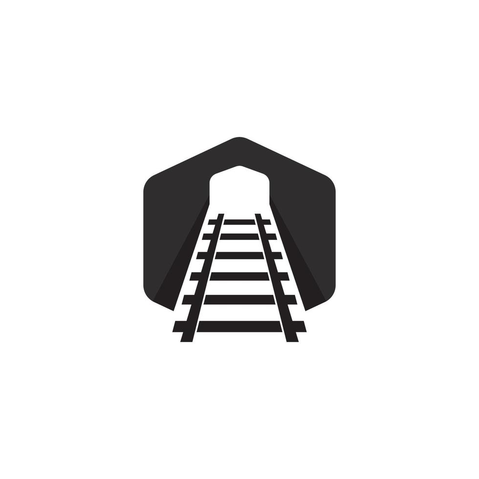 Railway logo , vector icon illustration