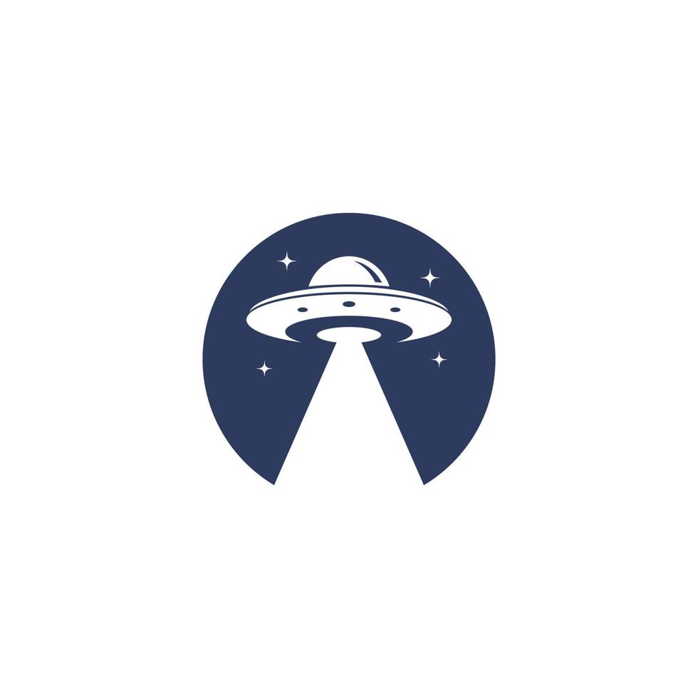 UFO vector logo template illustration