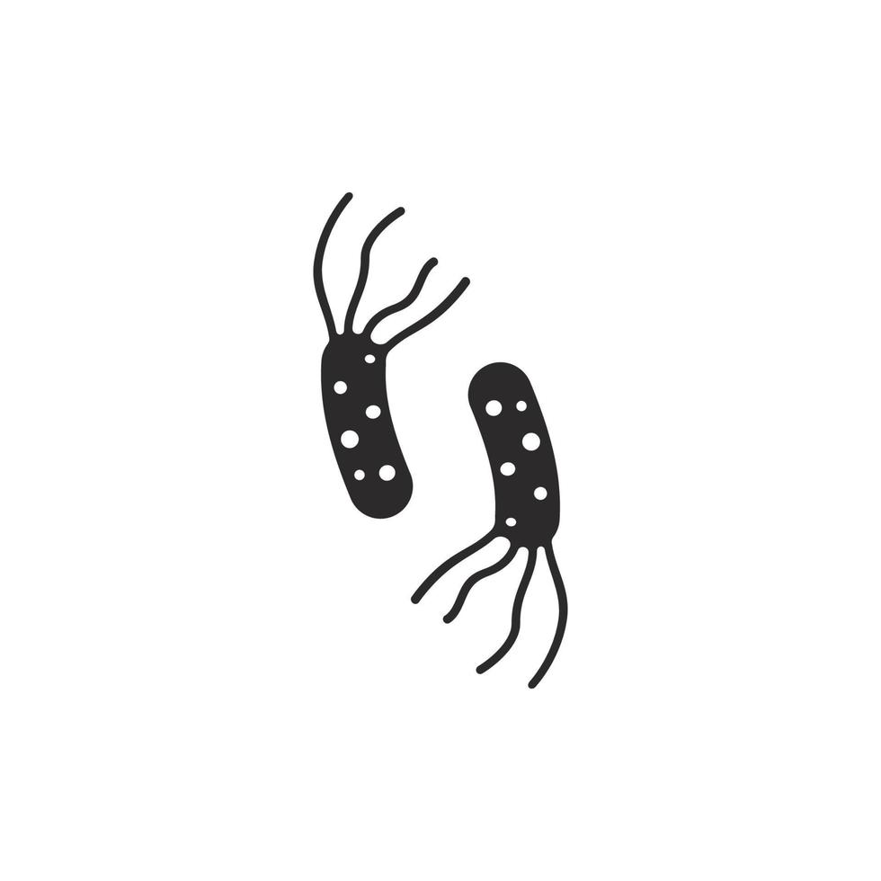 Bacteria vector symbol logo icon