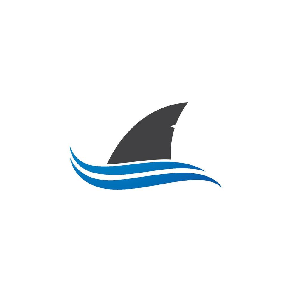 Shark fin logo template vector icon illustration