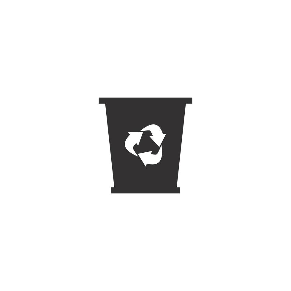 Trash bin logo icon vector template