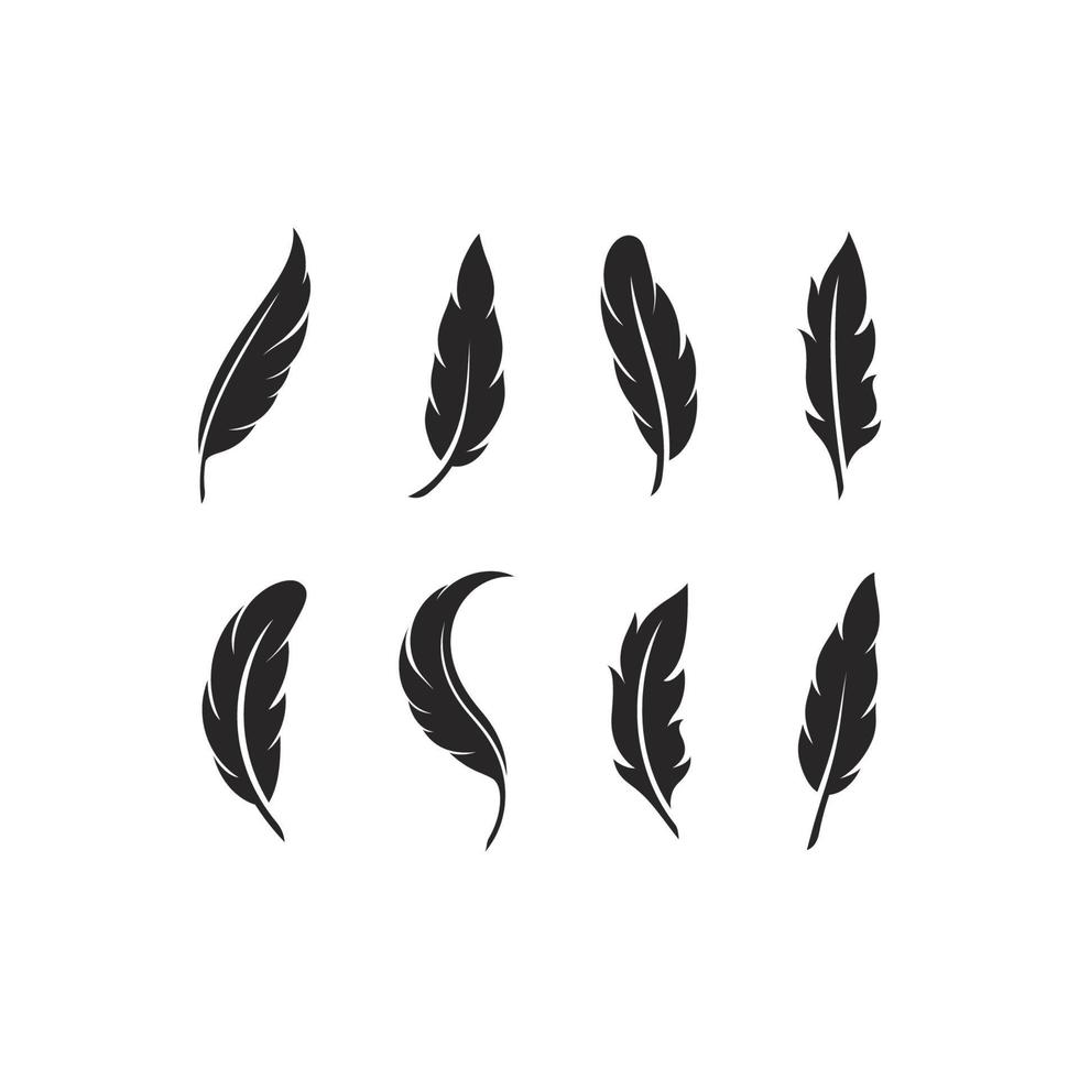 feather logo template vector icon
