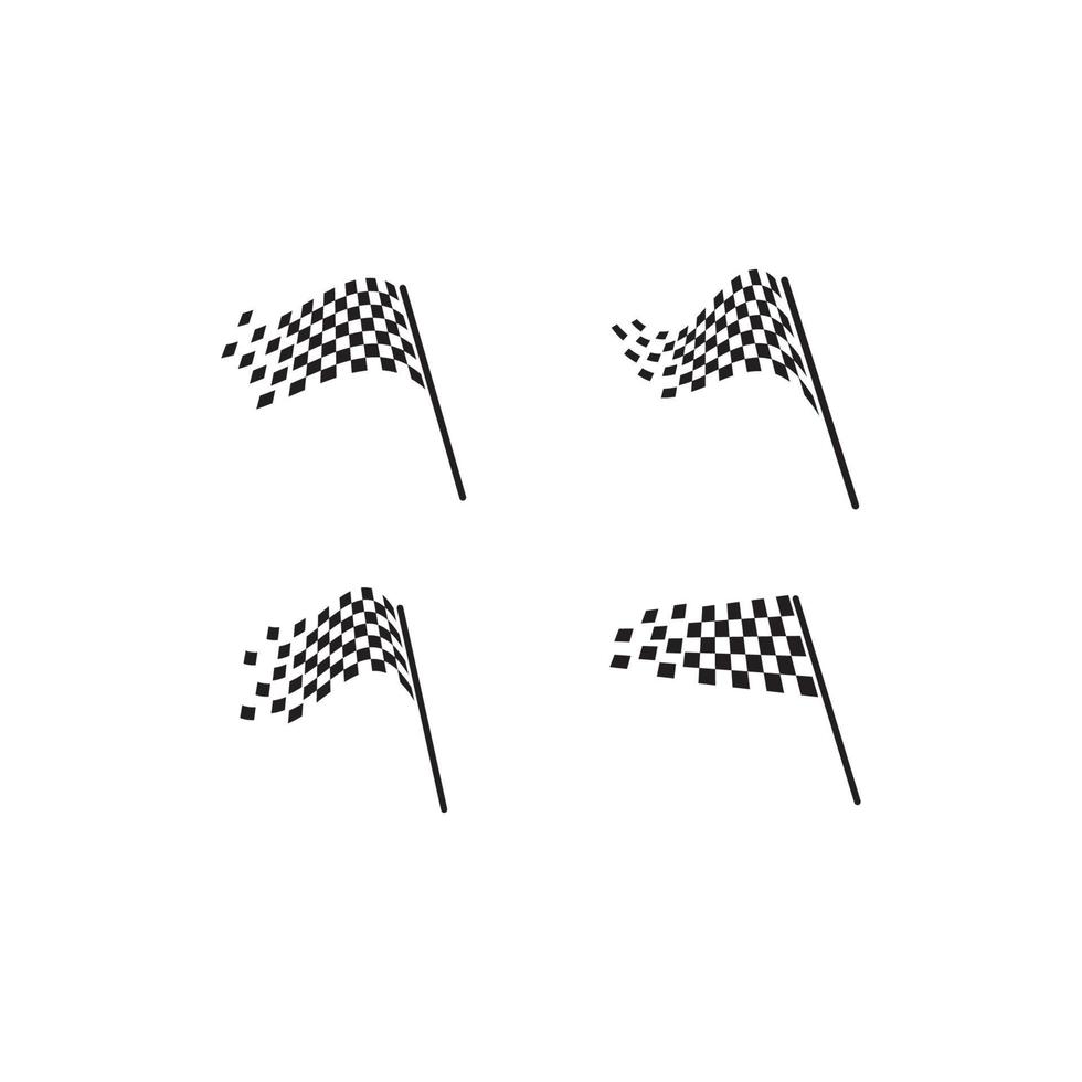Race flag icon, simple design race flag logo vector