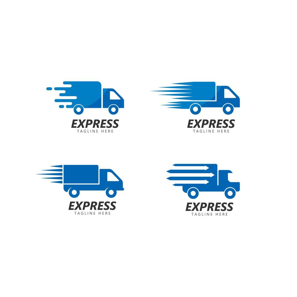 fast delivery logo vector icon illustration