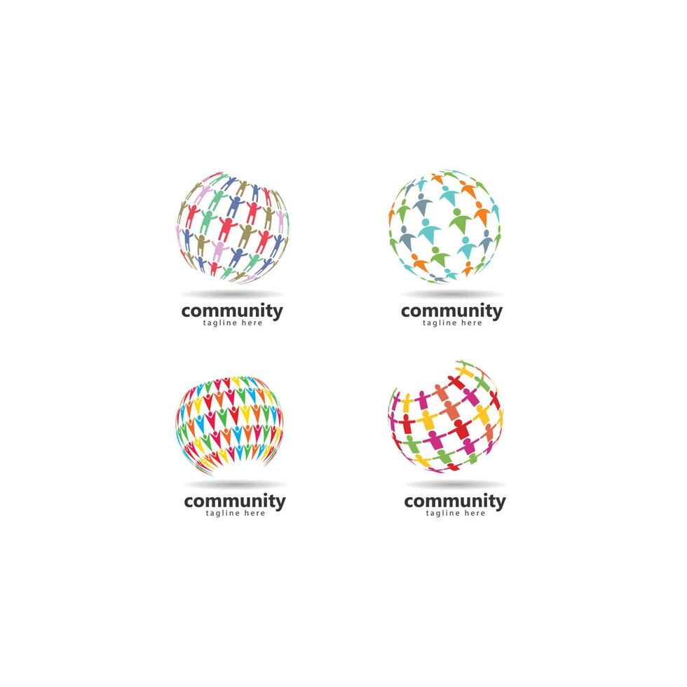 comunidad global, red y diseño de iconos sociales vector