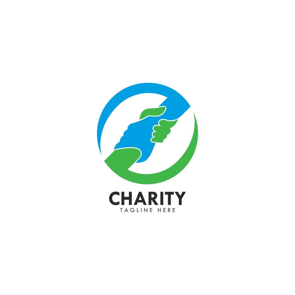 Hand Charity Logo Template vector icon illustration