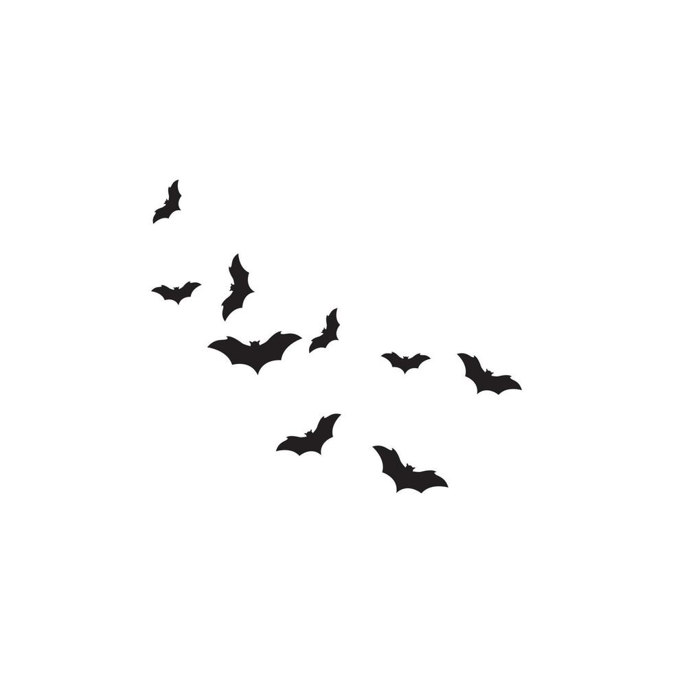 Set of bats background vector illustration