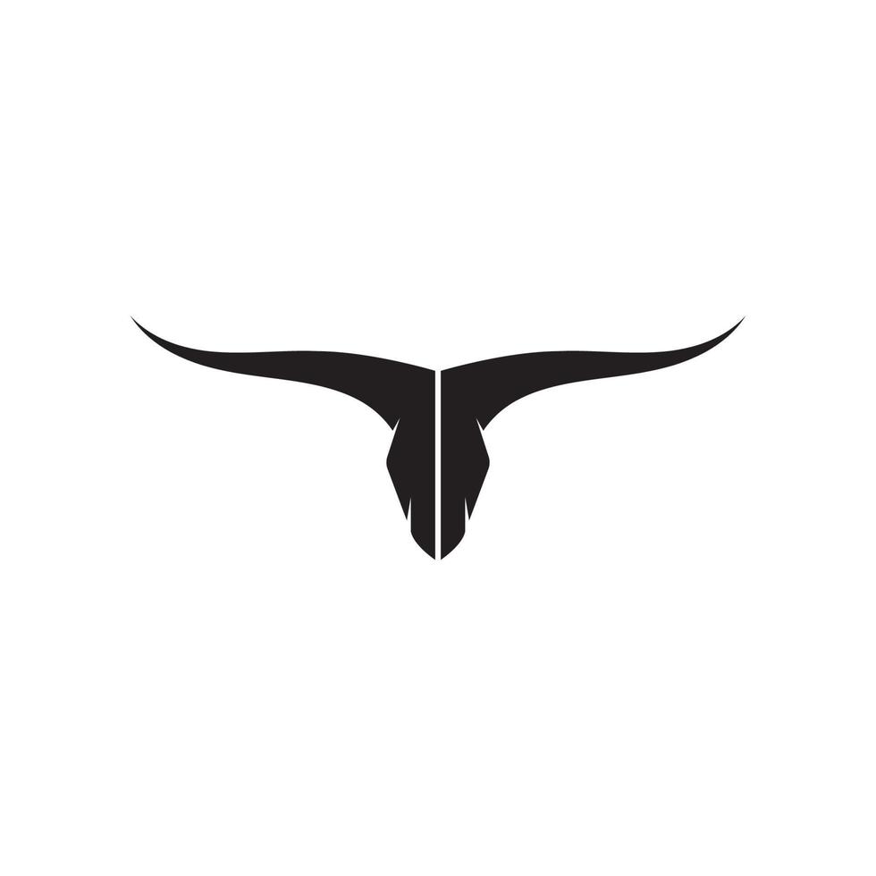 Bull head logo vector icon illustration