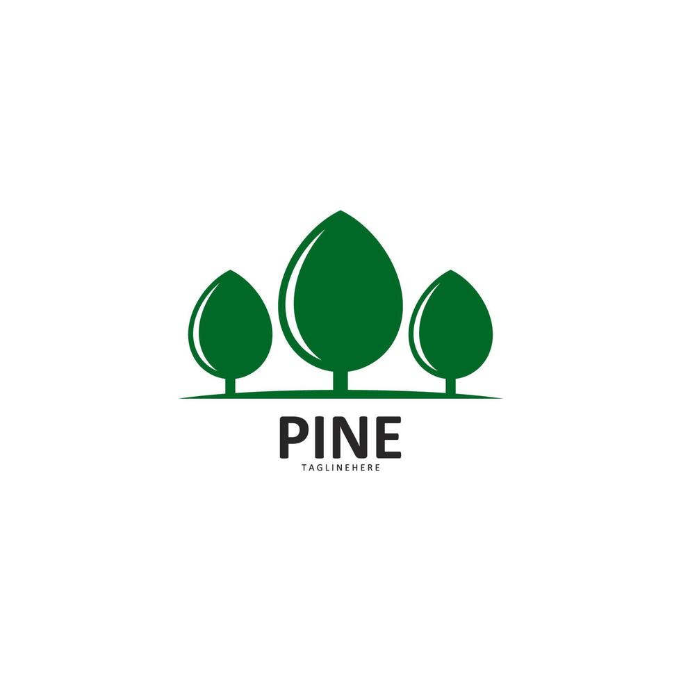 Pine logo template vector icon illustratio