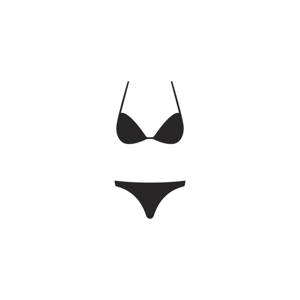 Bikini underwear or swimsuit vector icon illustration