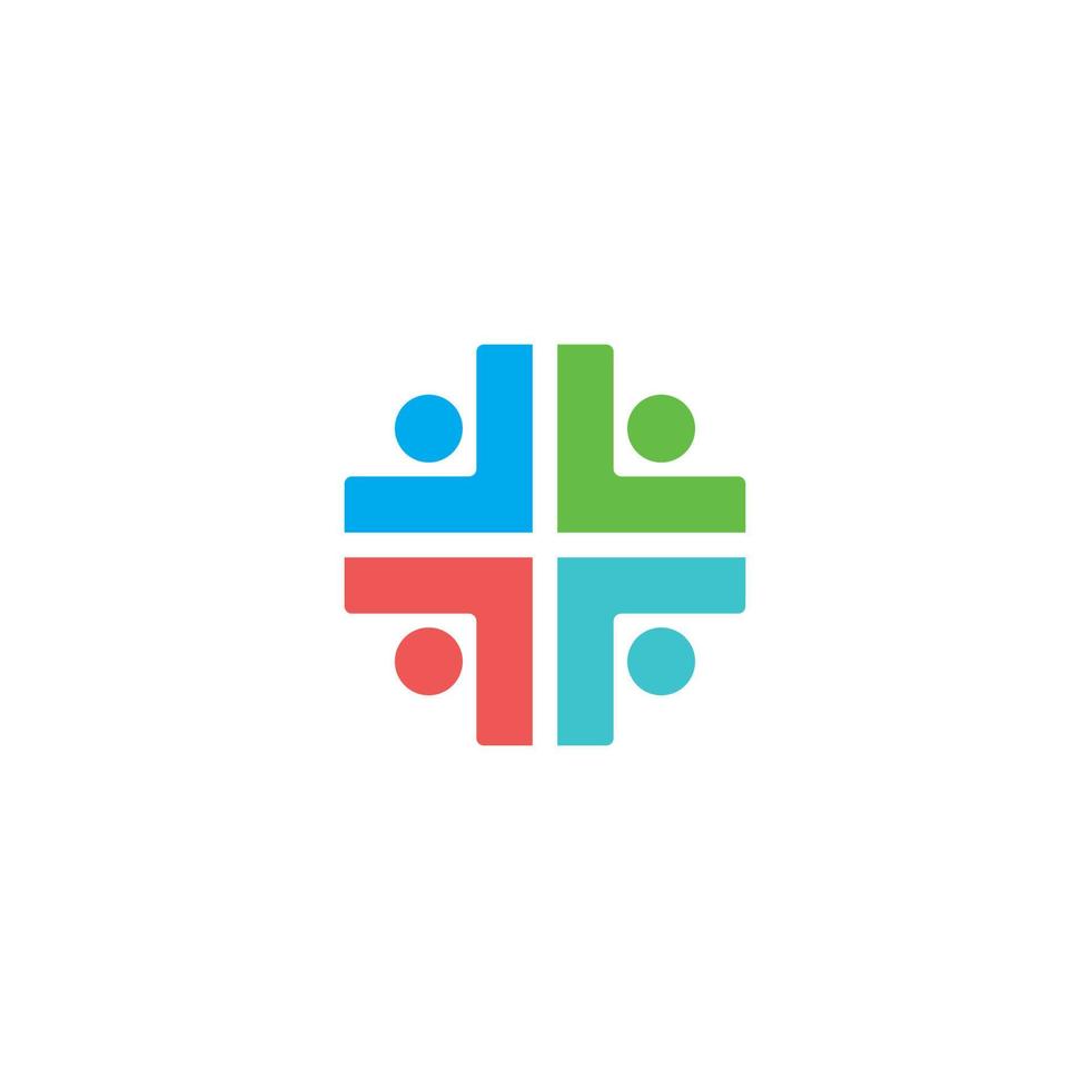 people health logo vector icon illustration