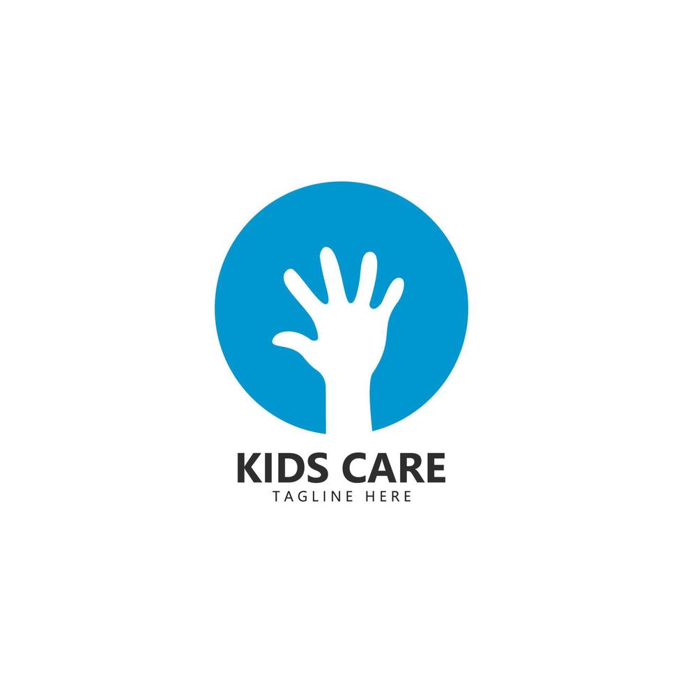 kids care logo unity vector icon illustration