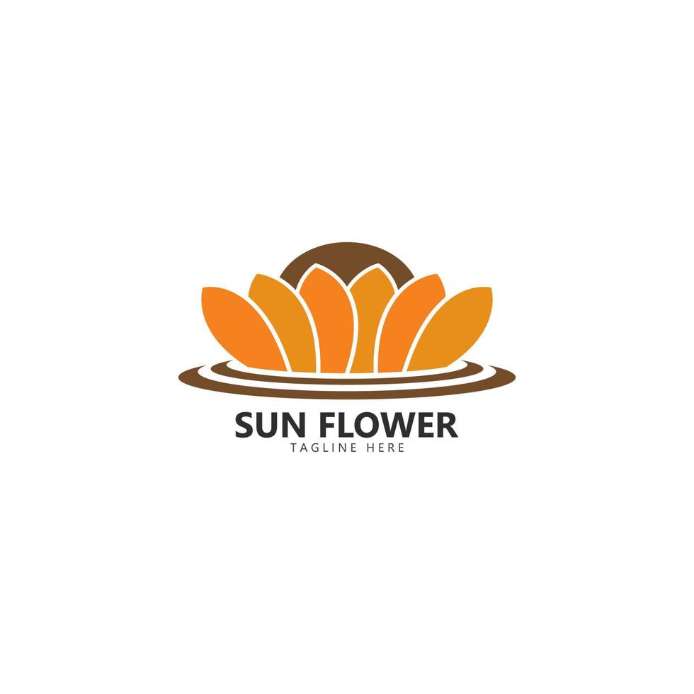 Dom flor floral logo vector icono