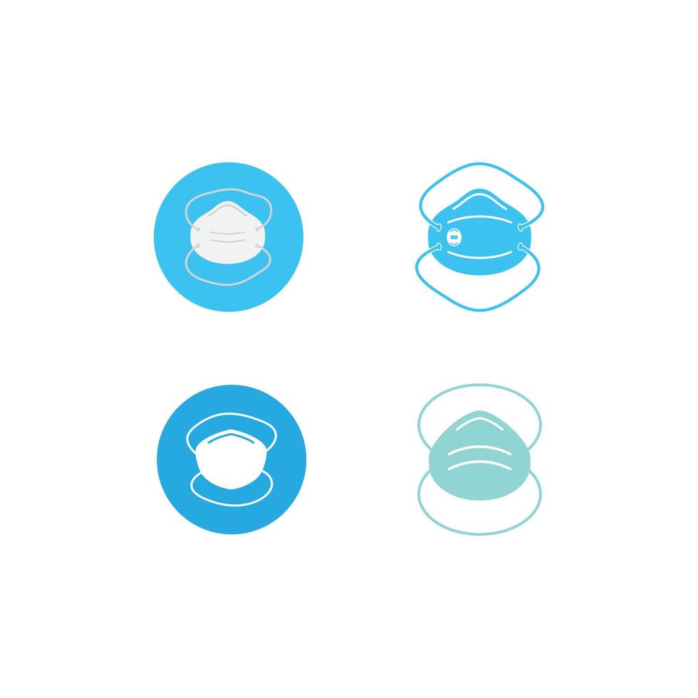 medical mask logo for protecting against virus icon illustration vector