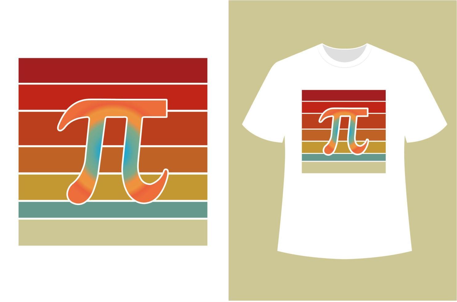 Happy Pi Day 14th March Typography Vector T Shirt Design