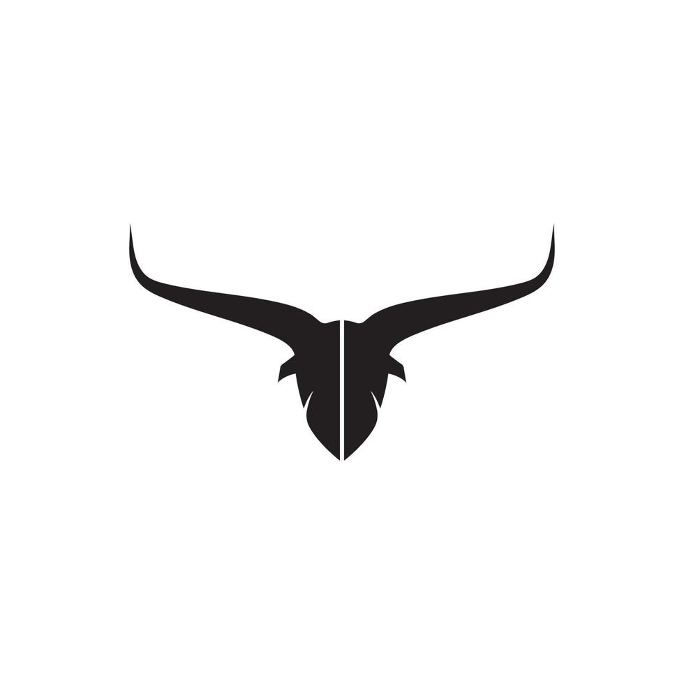 Bull head logo vector icon illustration