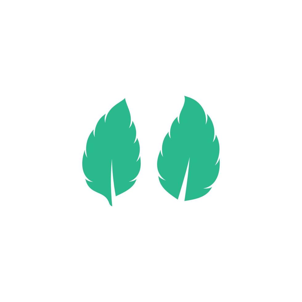 ilustración de icono de vector de hoja de menta