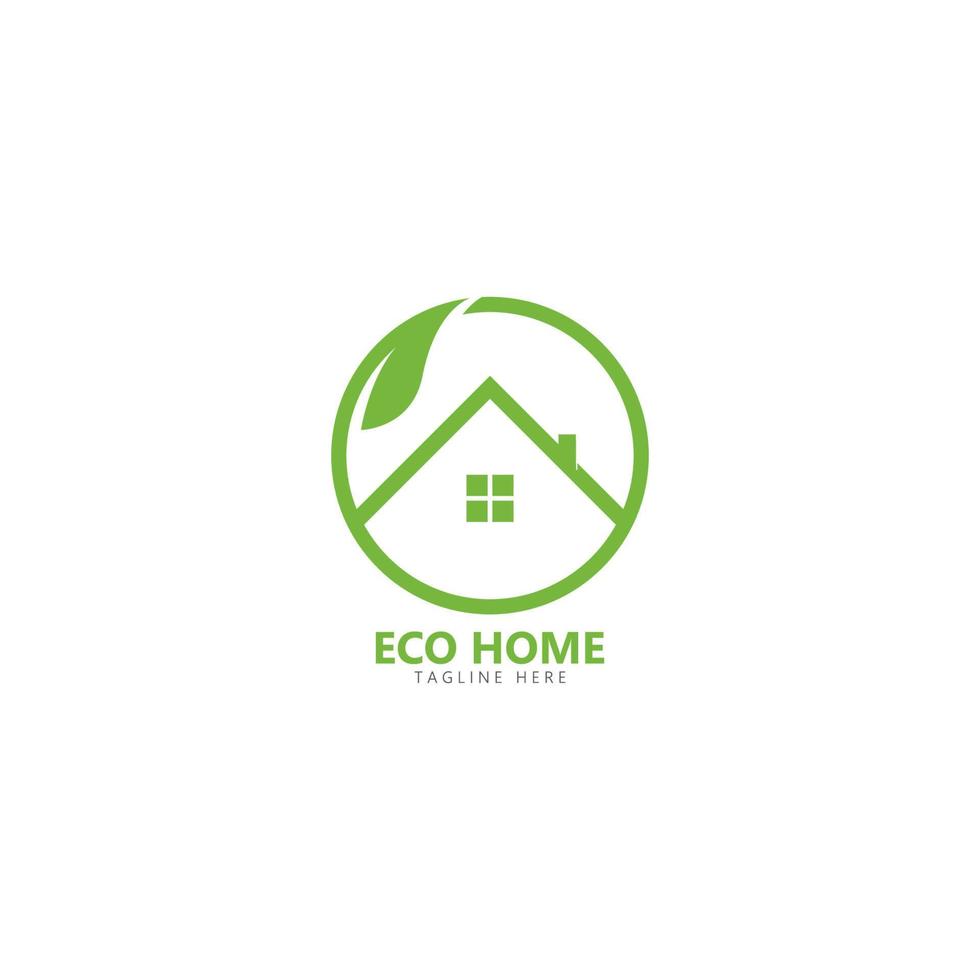 Eco friendly home logo vector icon illustration