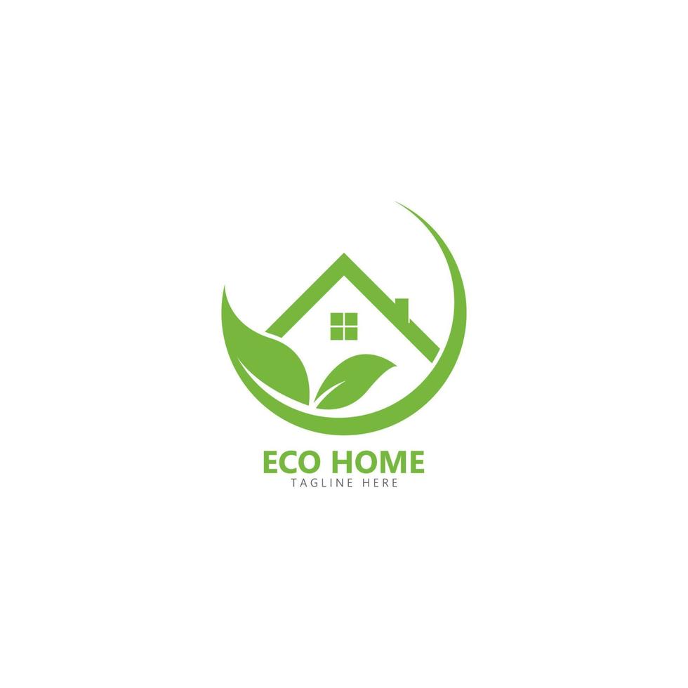 Eco friendly home logo vector icon illustration