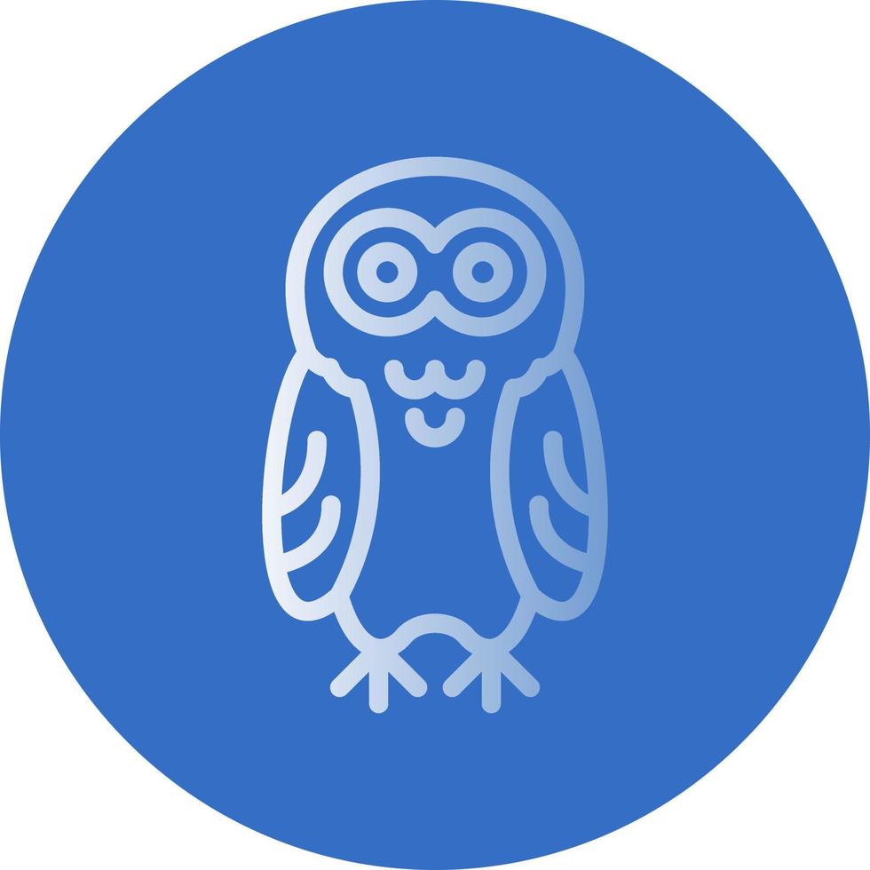 Snowy Owl Vector Icon Design