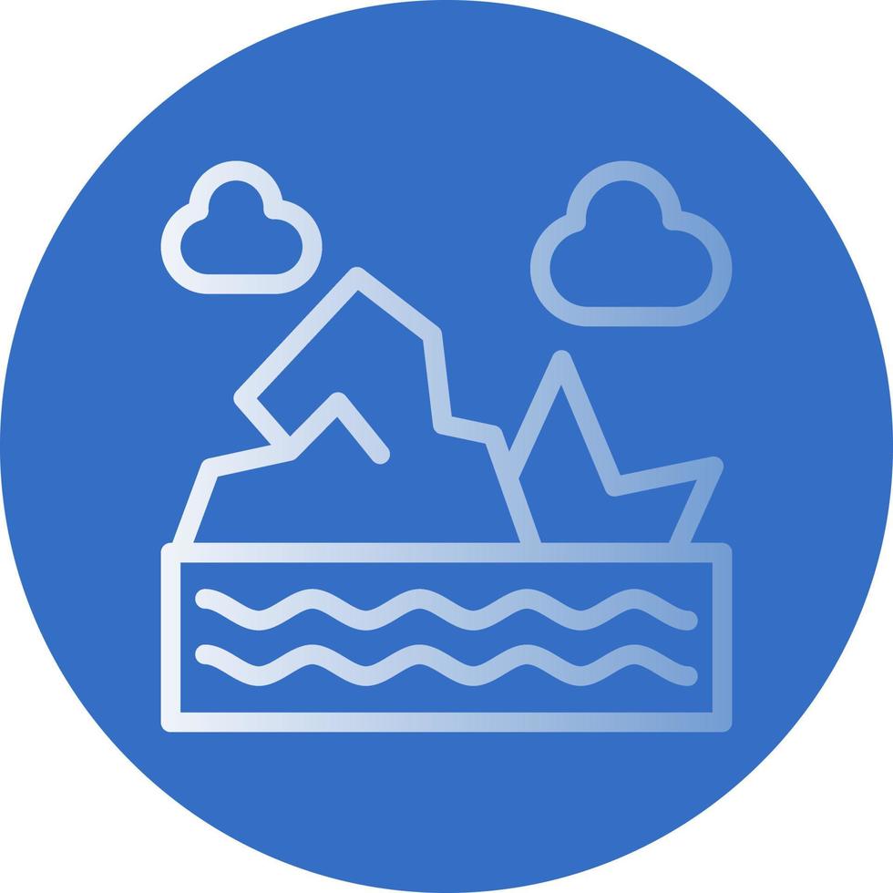 Glacier Vector Icon Design