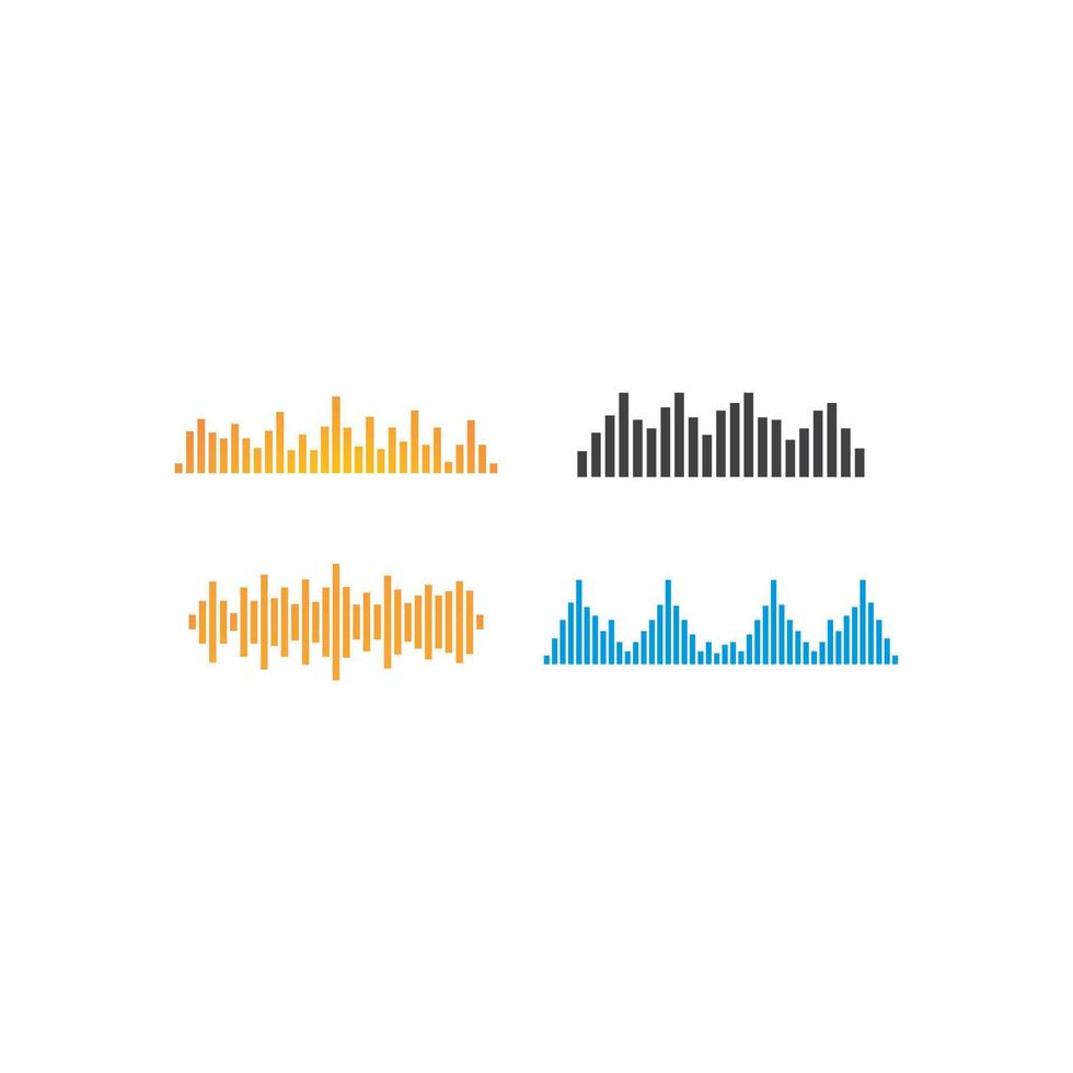 Sound waves vector illustration design