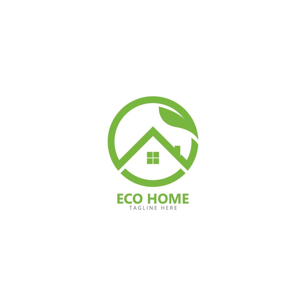 Eco friendly home logo vector icon illustration