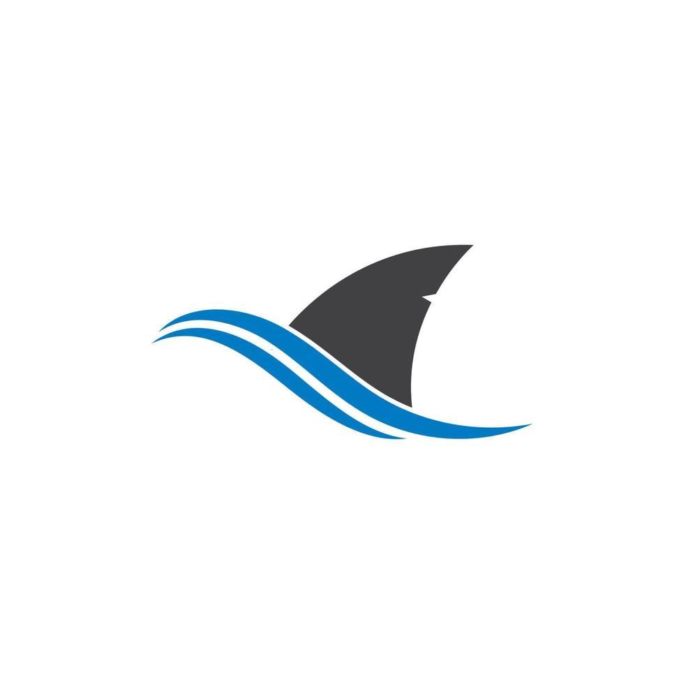 Shark fin logo template vector icon illustration