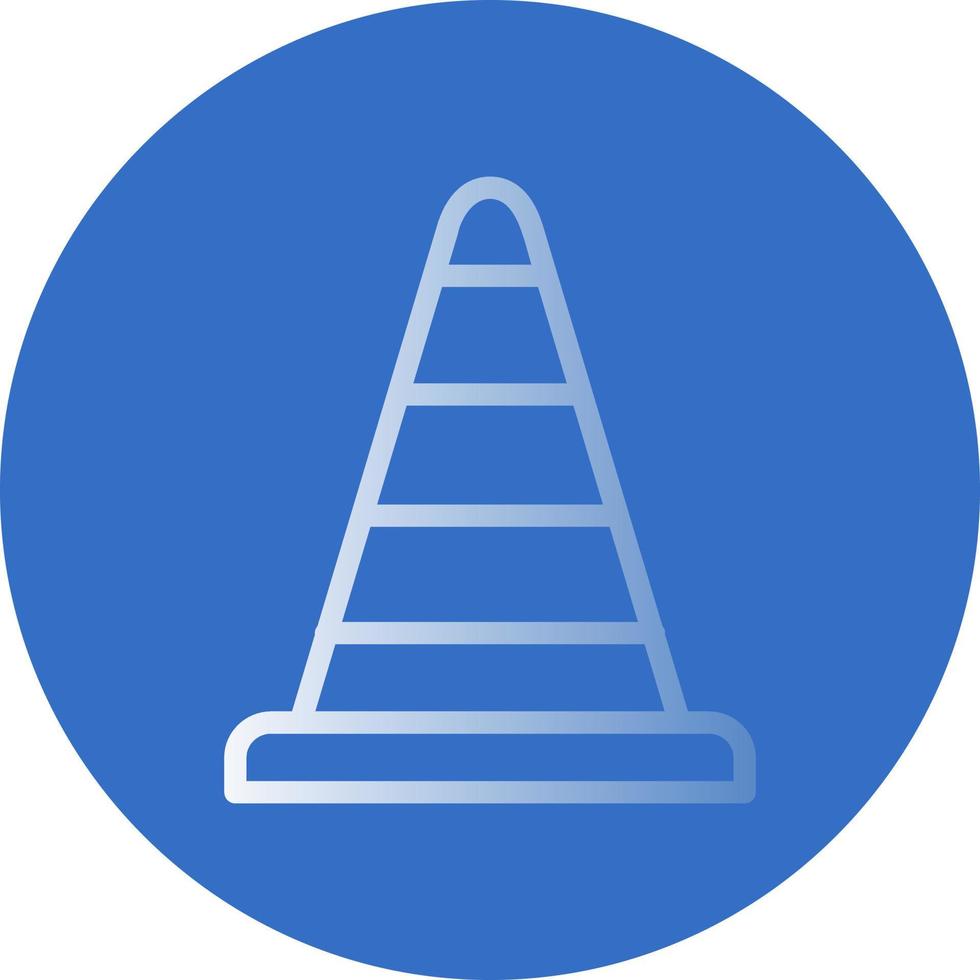 Traffic Cone Vector Icon Design