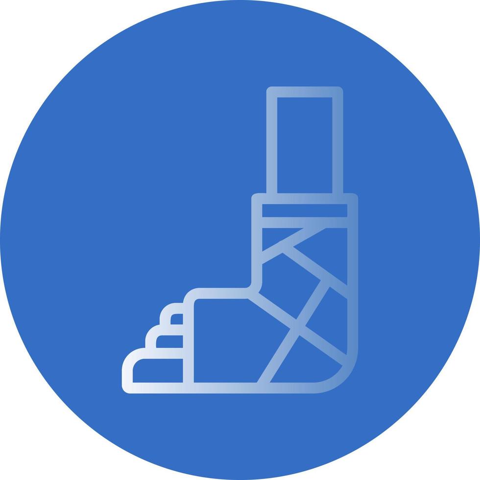 Broken Leg Vector Icon Design