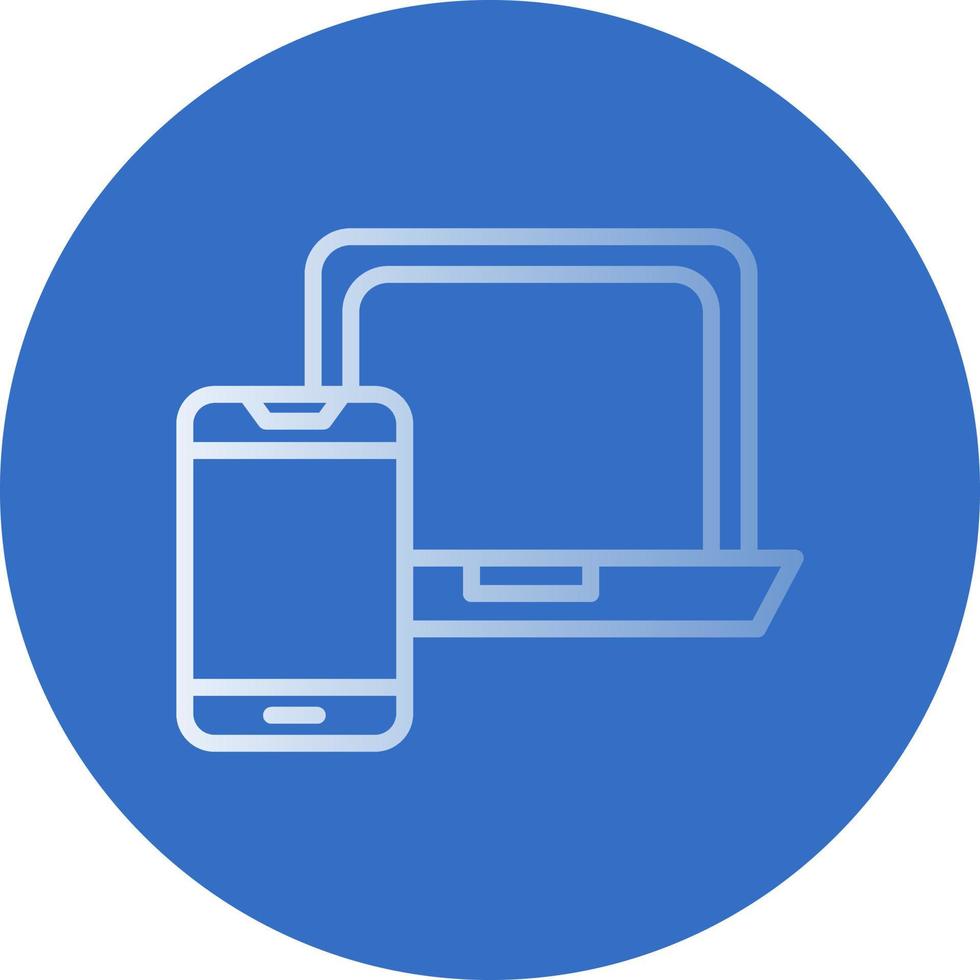 Mobile To Laptop Vector Icon Design