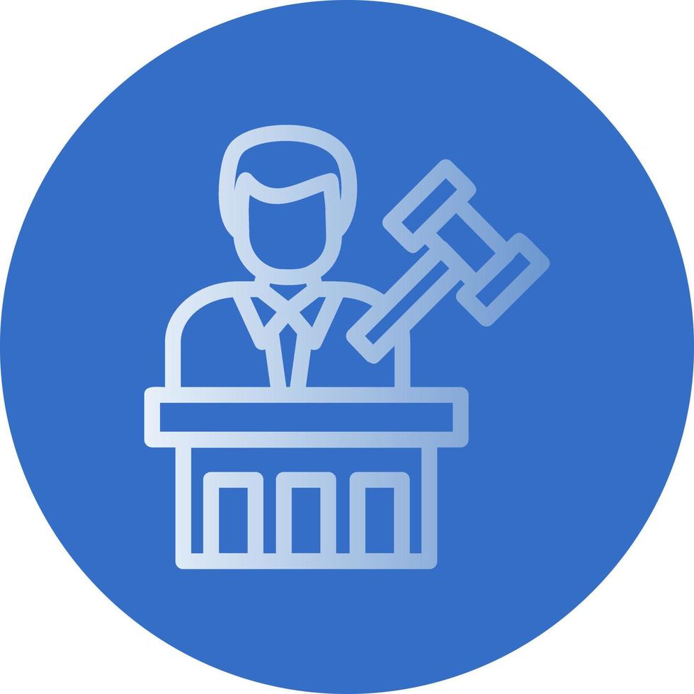 Judge Vector Icon Design